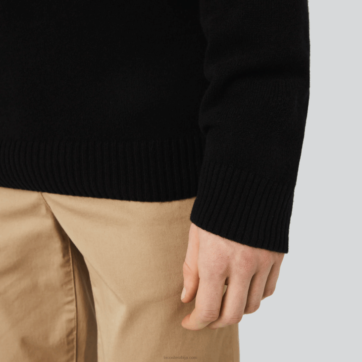 мушкарци вунени џемпер с вуненим изрезом 86881554 црна 031 Lacoste