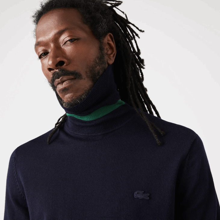 мушкарци џемпер од мерино вуне 86881592 тамноплава 166 Lacoste