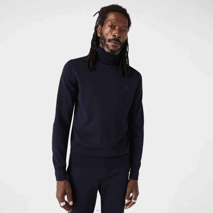 мушкарци џемпер од мерино вуне 86881592 тамноплава 166 Lacoste