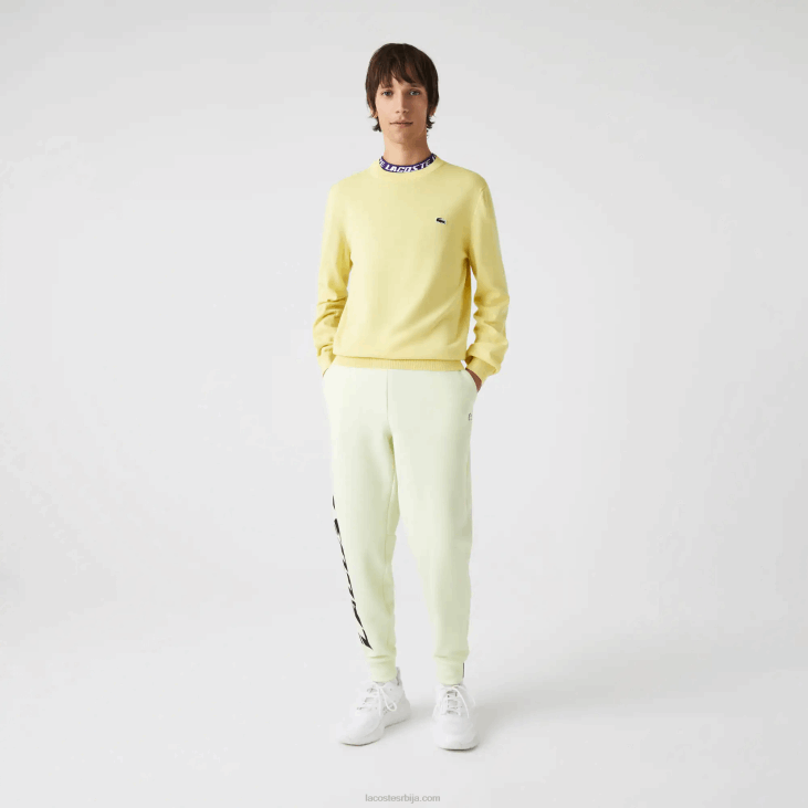мушкарци џемпер са округлим изрезом од органског памука 86881617 жута 107 Lacoste