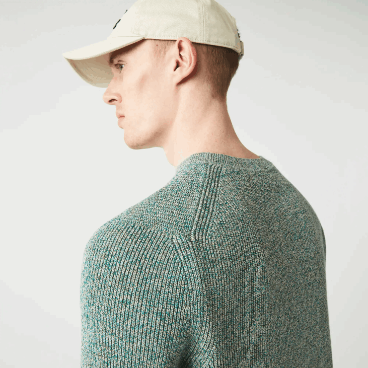 мушкарци плетени џемпер са великим изрезом 86881621 бела зелена беж аик Lacoste