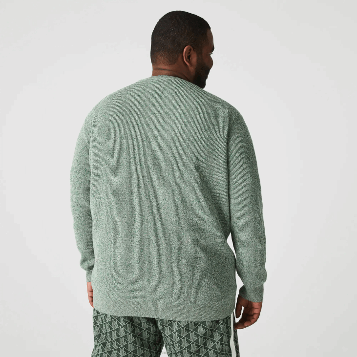 мушкарци плетени џемпер са великим изрезом 86881621 бела зелена беж аик Lacoste