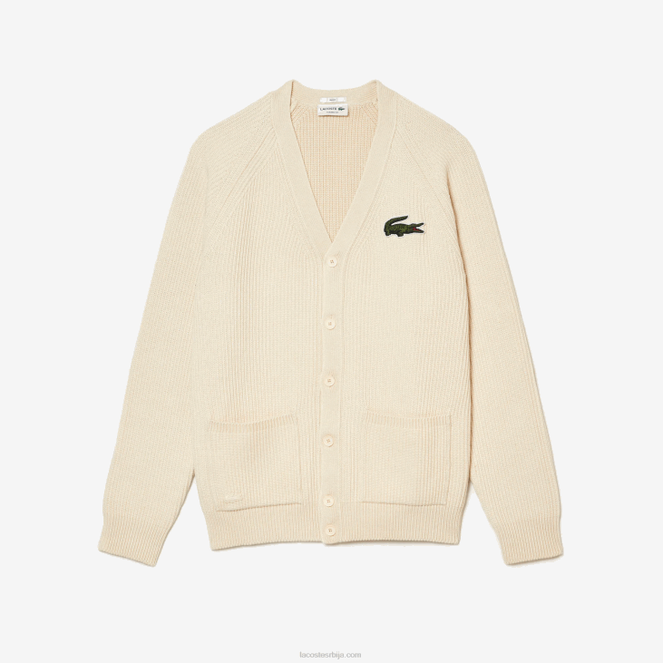 мушкарци Кардиган од органског памука са в-изрезом 8688492 вхите кфј Lacoste