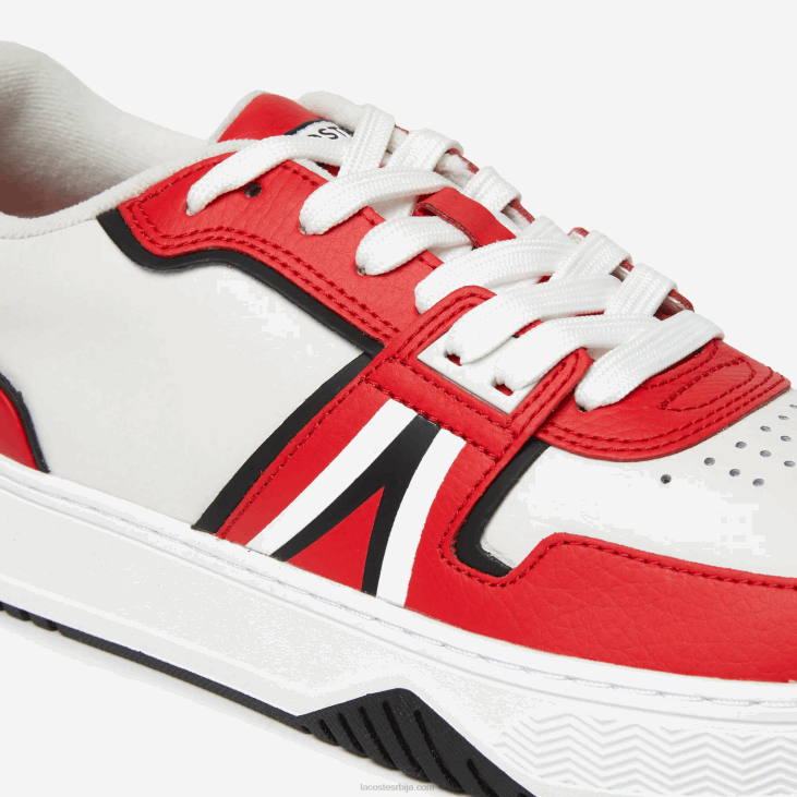 мушкарци л001 патике контрастне боје коже 86881853 црвено бела 17к Lacoste