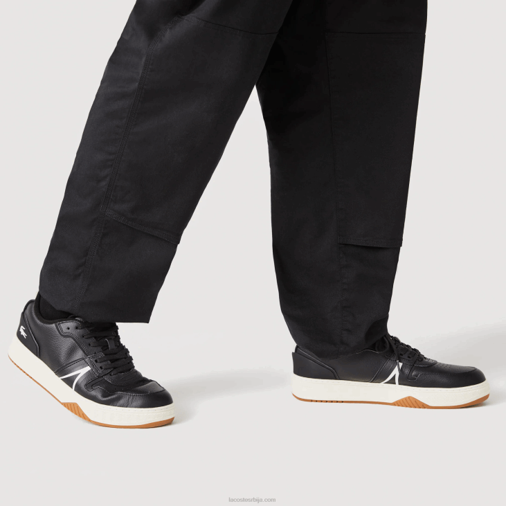 мушкарци л001 кожне патике на штиклу 86881881 црно-бело 454 Lacoste