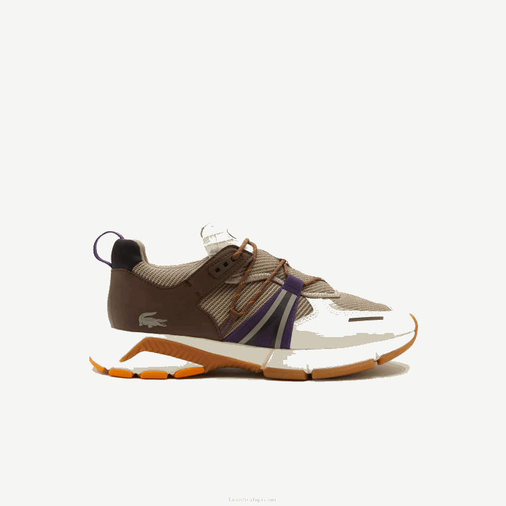 мушкарци л003 текстилне цолор-блок патике 86881787 бело и сиво 2б7 Lacoste