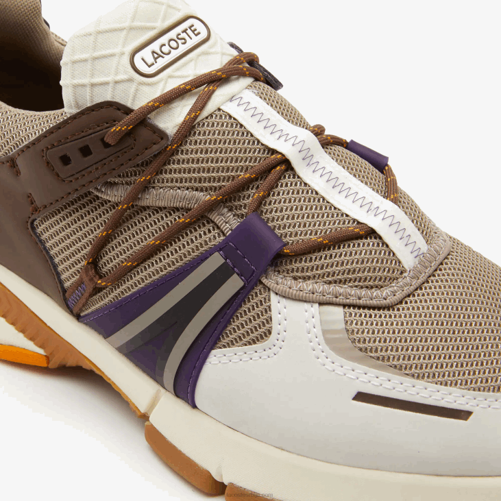 мушкарци л003 текстилне цолор-блок патике 86881787 бело и сиво 2б7 Lacoste