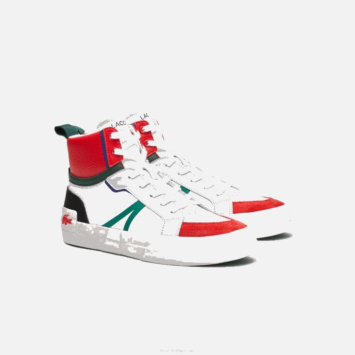 мушкарци л004 средње кожне патике 86881794 бела и црвена 286 Lacoste