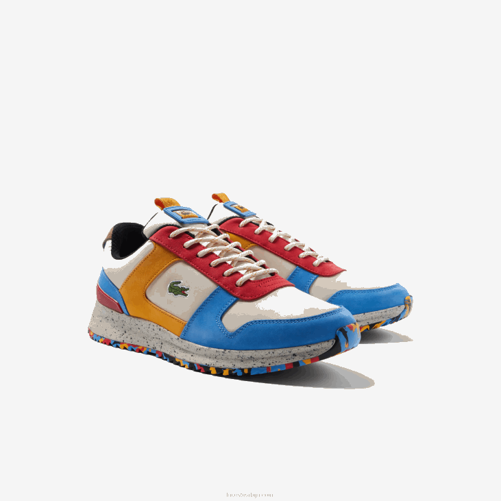 мушкарци јоггеур 2.0 кожне цолор-блок патике 86881905 бело црвено 4и0 Lacoste