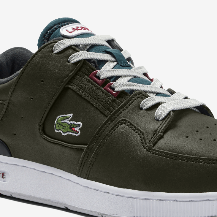 мушкарци патике у контрастној боји коже са судским кавезом 86881705 каки и бело 255 Lacoste