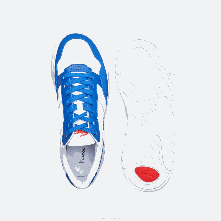 мушкарци гаме адванце луксузне кожне патике 86881707 бела/плава 080 Lacoste