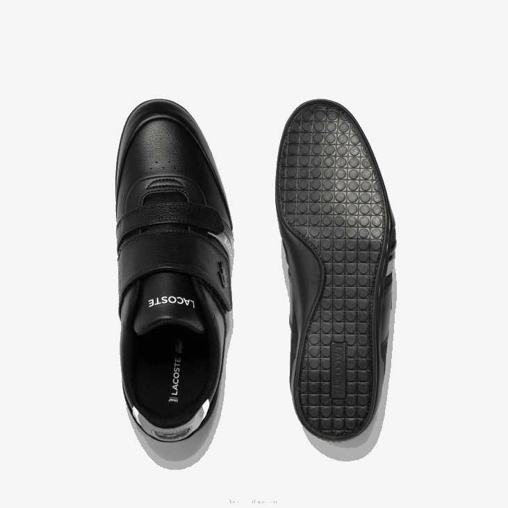 мушкарци кожне патике мисано са траком 86881726 црна и светло сива 2а2 Lacoste