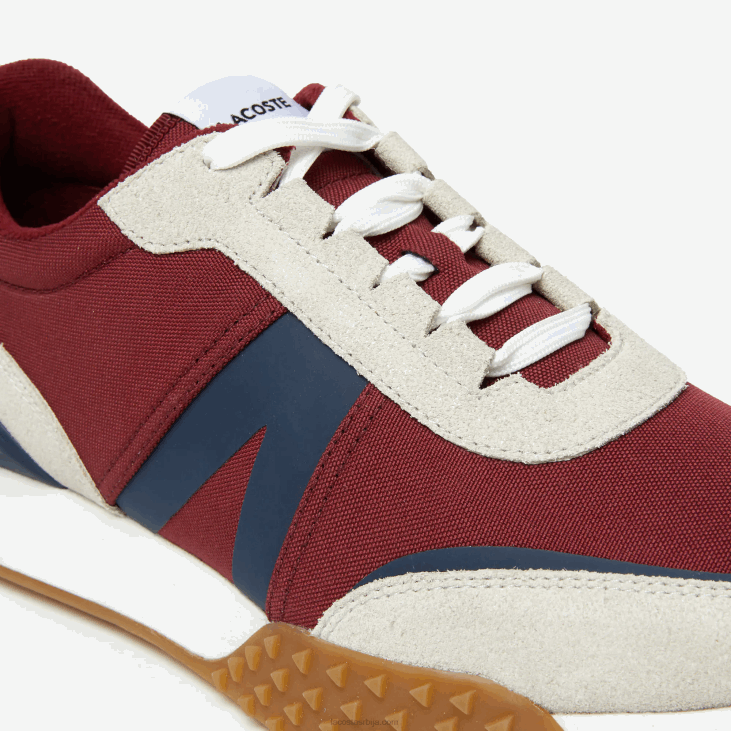 мушкарци л-спин делуке зимске ципеле на отвореном од коже и текстила 86881781 морнарска гума гу1 Lacoste