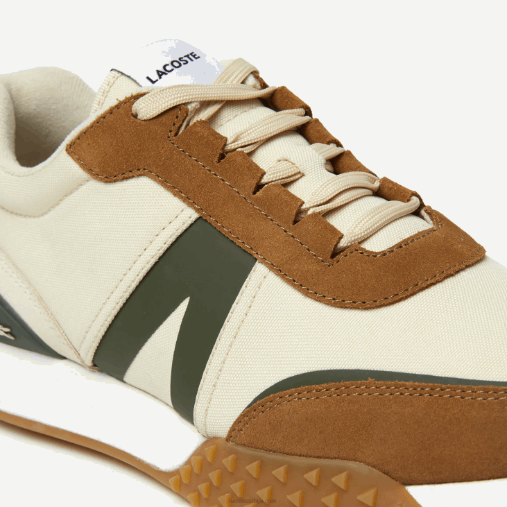 мушкарци л-спин делуке зимске ципеле на отвореном од коже и текстила 86881782 жута гума тг5 Lacoste