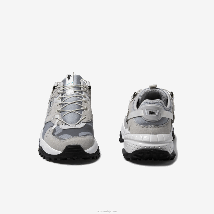 мушкарци л-гуард бреакер текстилне и антилоп патике 86881827 светло сива и црна гб7 Lacoste