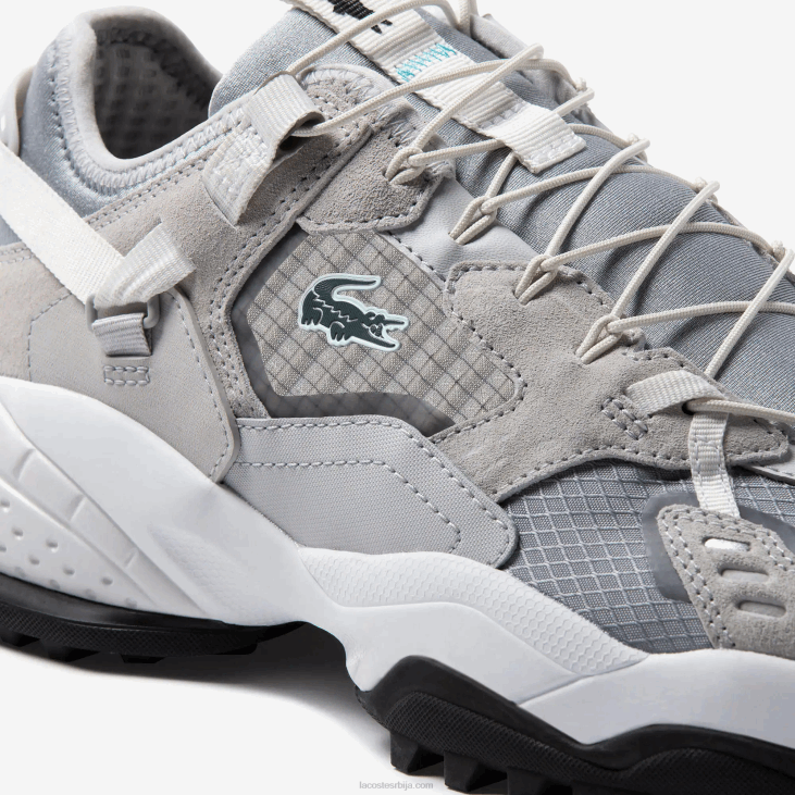 мушкарци л-гуард бреакер текстилне и антилоп патике 86881827 светло сива и црна гб7 Lacoste