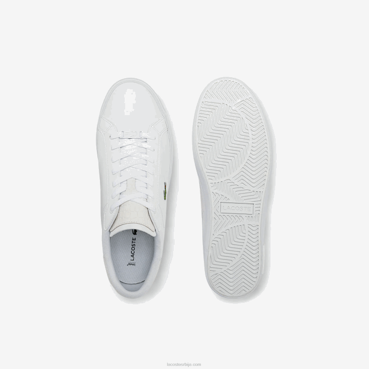 мушкарци патике од сјајне коже поверцоурт 86881845 бела 21г Lacoste