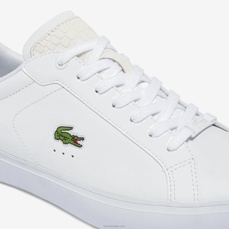 мушкарци патике од сјајне коже поверцоурт 86881845 бела 21г Lacoste