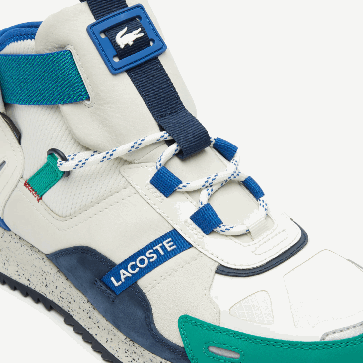 мушкарци рун бреакер кожа и синтетичке ципеле на отвореном 86881847 бело зелено вг1 Lacoste