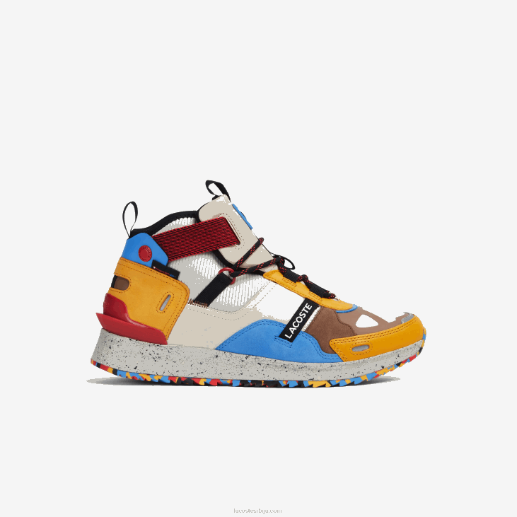 мушкарци рун бреакер кожа и синтетичке ципеле на отвореном 86881848 бело и браон ов8 Lacoste