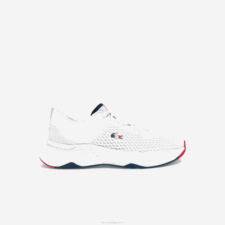 мушкарци текстилне патике са текстуром на судском погону 86881861 бела/плава и црвена 407 Lacoste