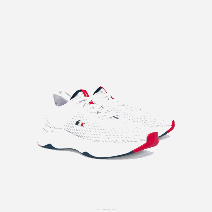 мушкарци текстилне патике са текстуром на судском погону 86881861 бела/плава и црвена 407 Lacoste