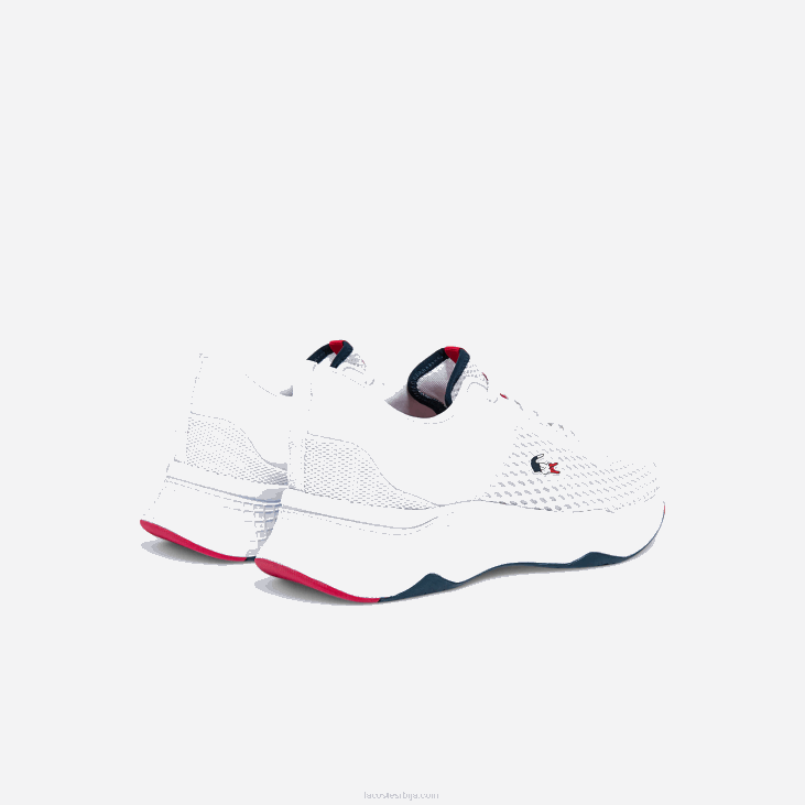 мушкарци текстилне патике са текстуром на судском погону 86881861 бела/плава и црвена 407 Lacoste