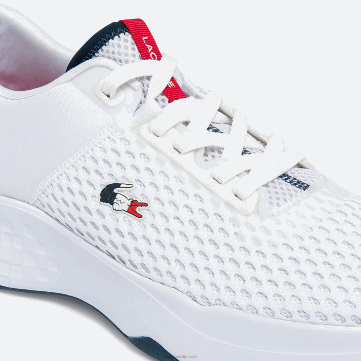 мушкарци текстилне патике са текстуром на судском погону 86881861 бела/плава и црвена 407 Lacoste