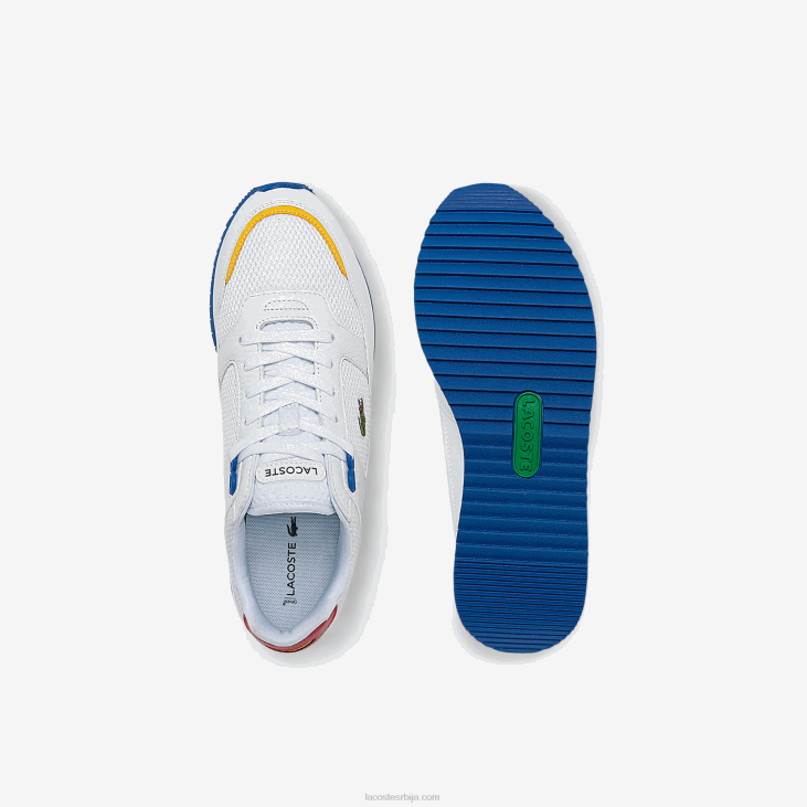 мушкарци партнер писте текстилне и кожне патике 86881888 бела/плава 080 Lacoste