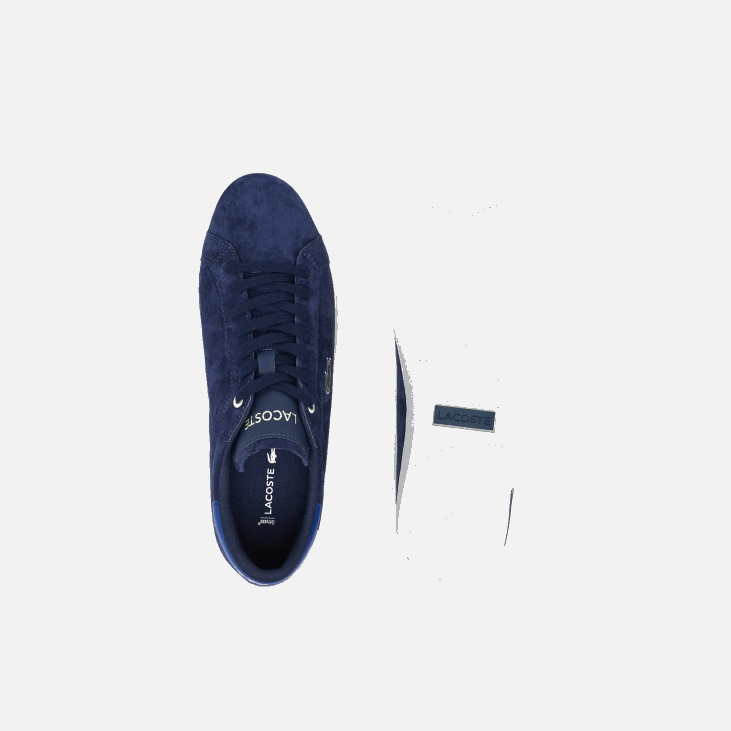 мушкарци Поверцоурт кожне патике контрастне боје 86881900 морнарско-бело ј18 Lacoste