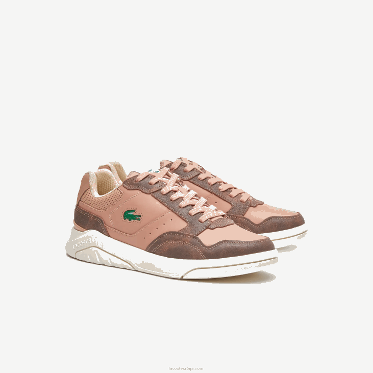 мушкарци гаме адванце луксузне кожне патике 86881902 браон бела 2ц3 Lacoste