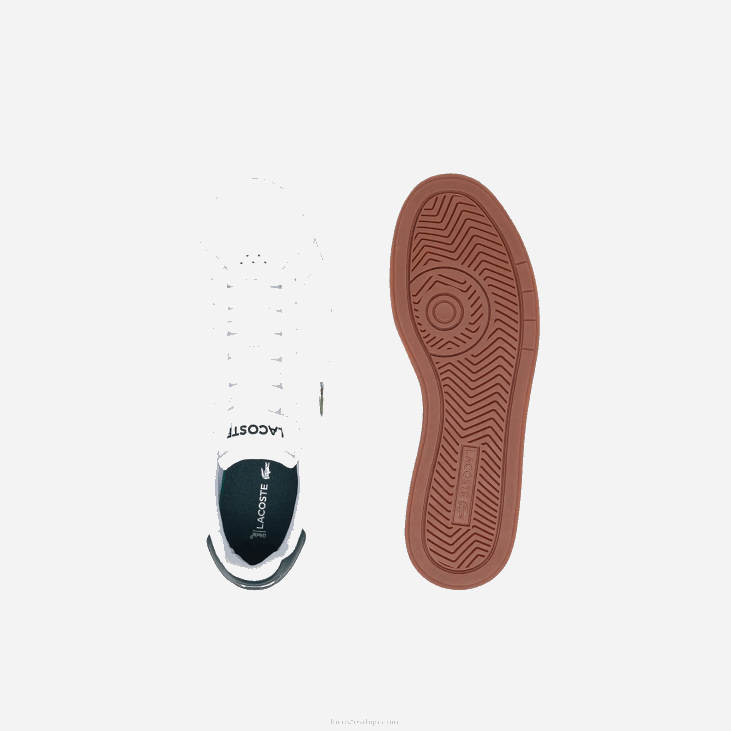 мушкарци дипломиране про кожне патике 86881910 бела и тамно зелена 1р5 Lacoste