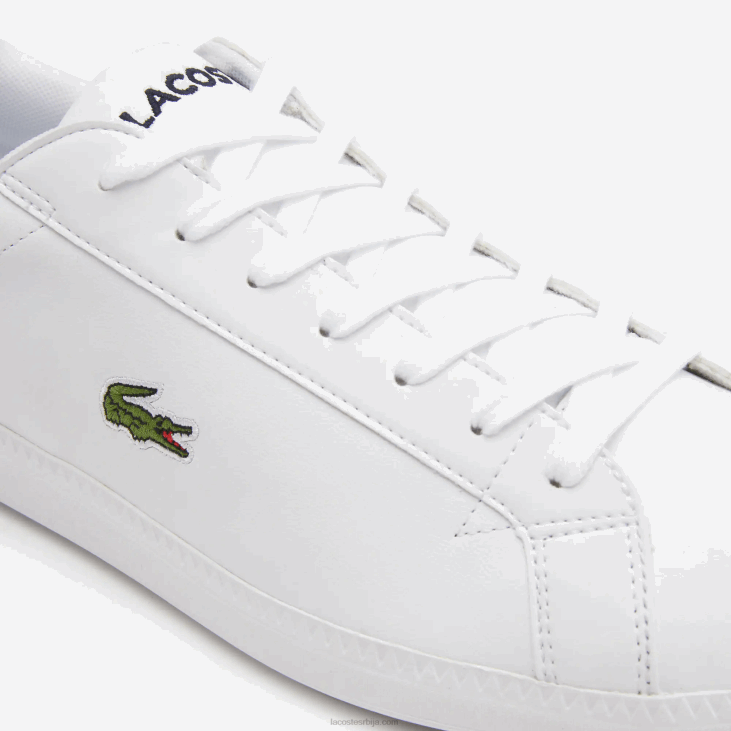 мушкарци дипломиране кожне патике 86881912 бела и тамноплава 042 Lacoste