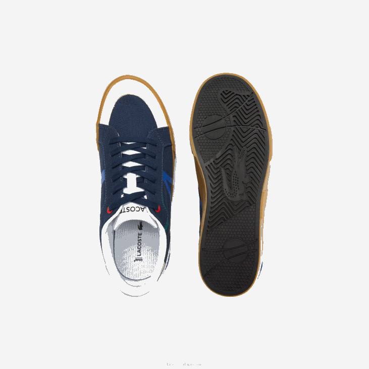 мушкарци л004 патике са текстилним гуменим ђоном 86881856 морнарска гума гу1 Lacoste