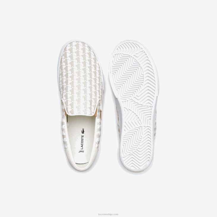 мушкарци скок служити текстил слип он 86881855 офф вхите & вхите 03а Lacoste