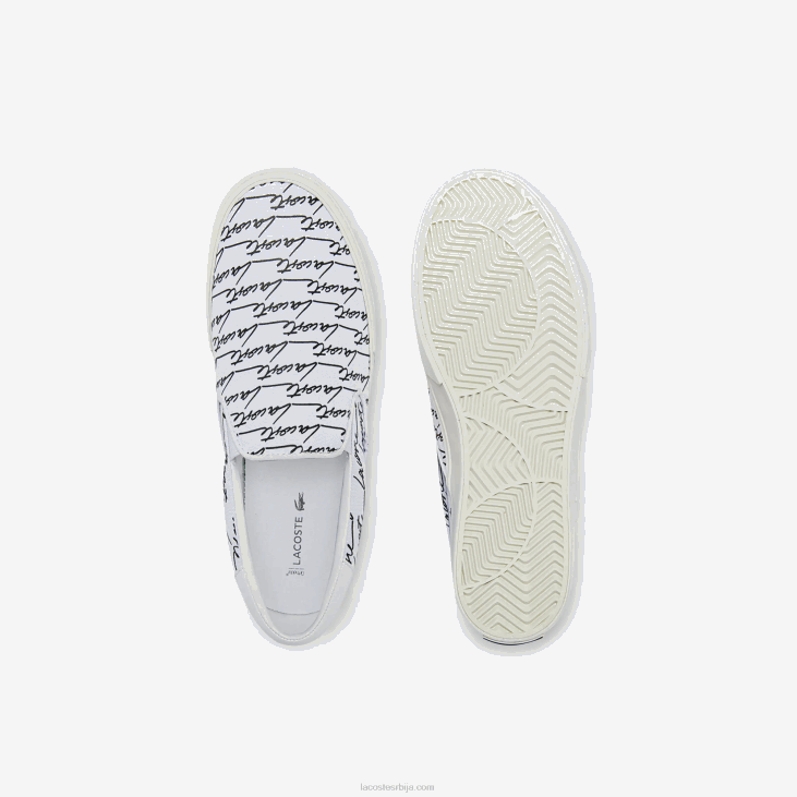 мушкарци скок служити платну одштампан слип он 86881860 бело-црно 147 Lacoste