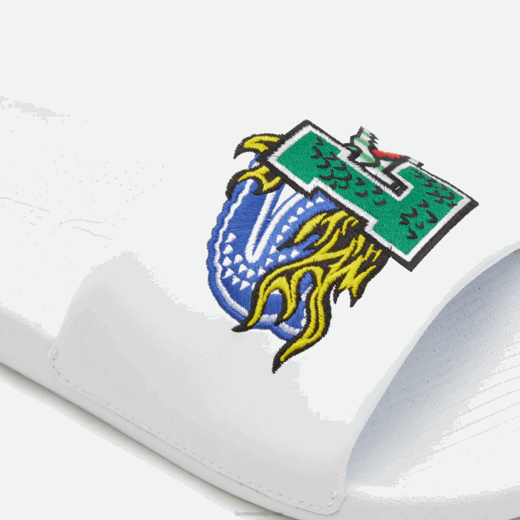 мушкарци кроко синтетички тобогани 86881768 бела/зелена 082 Lacoste