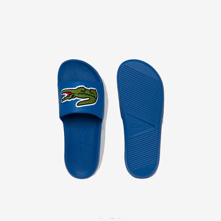мушкарци цроцо синтетички лого каиш слајдова 86881773 плаво зелено бг3 Lacoste