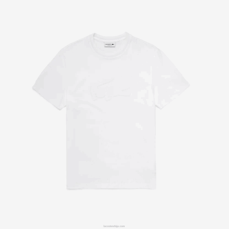 мушкарци спортска мајица са прозрачним принтом 8688628 бела 001 Lacoste
